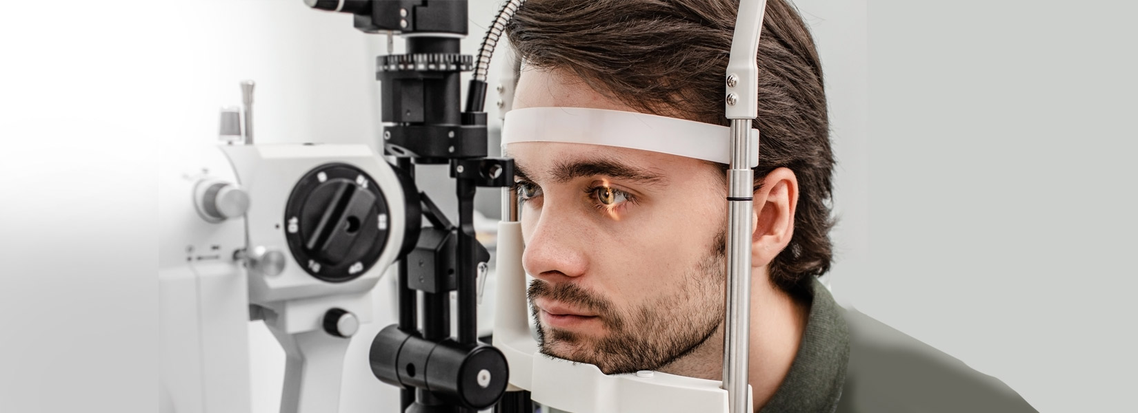 young man during eye exam in University Place